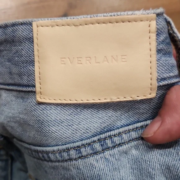 Everlane Curvy 90s Cheeky Straight Jean‎ Organic Cotton Light Wash Rigid Size 26 - Picture 9 of 10
